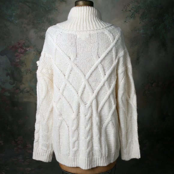 Daisy May Cozy Cable knit Oversized Sweater Size S - Picture 8 of 9